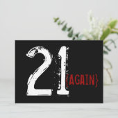 30. Geburtstag - 21. Geburtstag Einladung (Stehend Vorderseite)