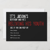 30. Geburtstag - 21. Geburtstag Einladung (Rückseite)