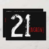 30. Geburtstag - 21. Geburtstag Einladung (Vorne/Hinten)