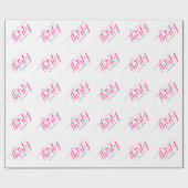 30. Geburtstag 30. Dreißigköpfiger rosa Text Geschenkpapier (Flach)
