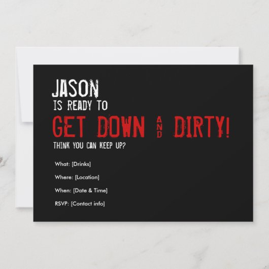 30. Geburtstag - 30. Einladung (Rückseite)