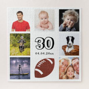 30. Geburtstag 30 Foto Collage Weiße Männer Typ Puzzle