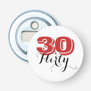 30. Geburtstag 30 & KOKETT Moderne Rot und Schwarz Flaschenöffner