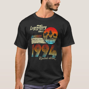 30 Geburtstag 30 Legendary Seit Januar 1993 T-Shirt