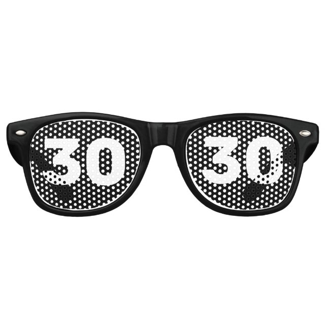 30. GEBURTSTAG, 30. NOVELTY SUNGLASSES SHADES PARTYBRILLE (Vorderseite)