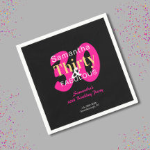 30. Geburtstag 30 und fabelhaftes Hot Pink Black P
