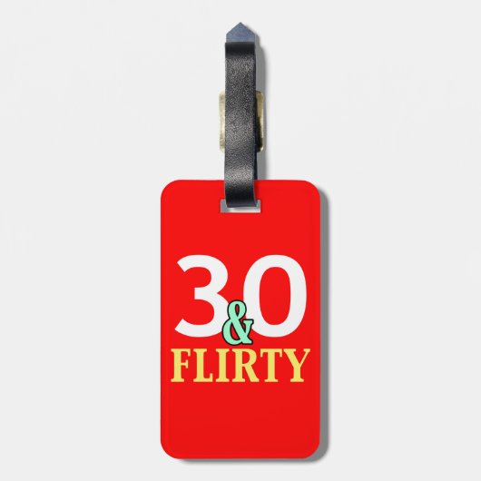 30. Geburtstag 30 und Kokett Gepäckanhänger (Rückseite vertikal)