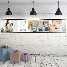 30. Geburtstag 4 Foto Personalisiert Strip Banner