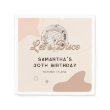 30. Geburtstag 70er Retro Disco Party Paper