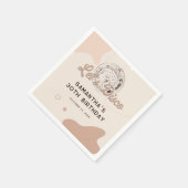 30. Geburtstag 70er Retro Disco Party Paper Serviette (Ecke)