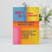 30 Geburtstag - Abstrakte Kunst Einladung (Stehend Vorderseite)