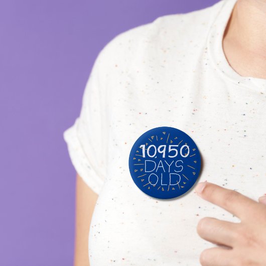 30. Geburtstag Abzeichen in Tagen Button