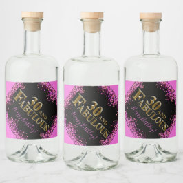 30. Geburtstag Alkoholflaschenetikett