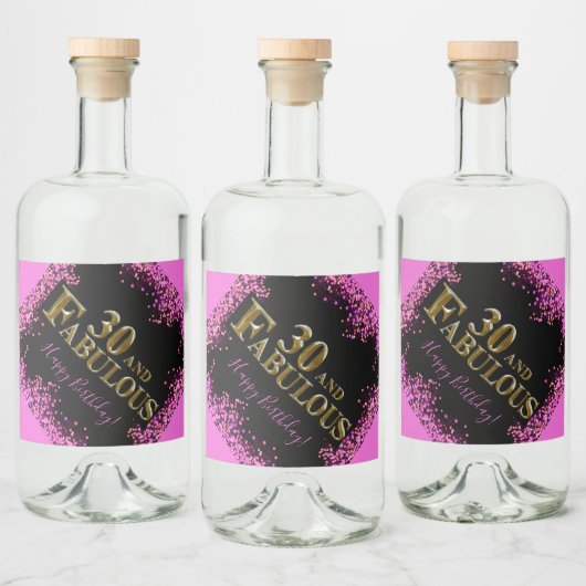 30. Geburtstag Alkoholflaschenetikett (Flaschen)