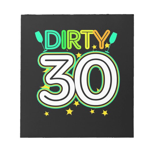 30. Geburtstag | Alles Gute zum 30. Geburtstag Notizblock (Vorderseite)