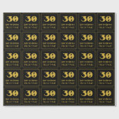 30. Geburtstag - Art Deco Inspiriert Look "30" & N Geschenkpapier (Flach)