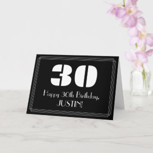 30. Geburtstag: Art Deco Inspiriert Look "30" & Na Karte