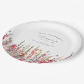 30. Geburtstag August Geburtstag Blume Party Liefe Pappteller (Schrägansicht)