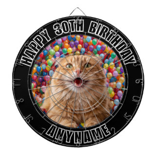 30. GEBURTSTAG Ballons Hintergrund INDIVIDUELLES K Dartscheibe