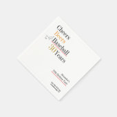 30. Geburtstag Baseball Cheers Biere Minimal Serviette (Ecke)