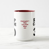 30. Geburtstag Behalt Calm Add Message Funny Tasse (Zentrum)