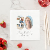 30. Geburtstag benutzerdefinierte Foto-Papier-Serv Serviette (Beispiel)
