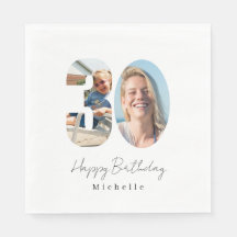 30. Geburtstag benutzerdefinierte Foto-Papier-Serv