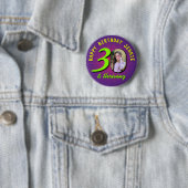 30. Geburtstag Benutzerdefiniertes Foto Retro Pers Button (Beispiel)