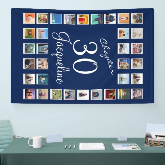 30. Geburtstag Blau Banner (Messe)