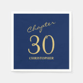 30. Geburtstag Blue Gold Kapitel 30 Serviette (Vorderseite)