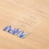 30. Geburtstag Blue Larkspur Juli Geburtstag Blume Acryleinladungen (Ablage )