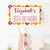 30. Geburtstag Blume Party Banner (Insitu)