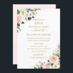 30. Geburtstag Blumengold Gold Einladung<br><div class="desc">Moderne Blumenladen zum Geburtstag im Little Bayleigh Store!</div>
