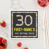 30. Geburtstag: Blumennummer, Individuelle Name, B Serviette (Beispiel)