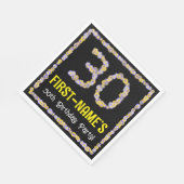 30. Geburtstag: Blumennummer, Individuelle Name, B Serviette (Ecke)