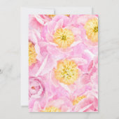 30. Geburtstag Blumenrosa Peony Party Einladung (Rückseite)