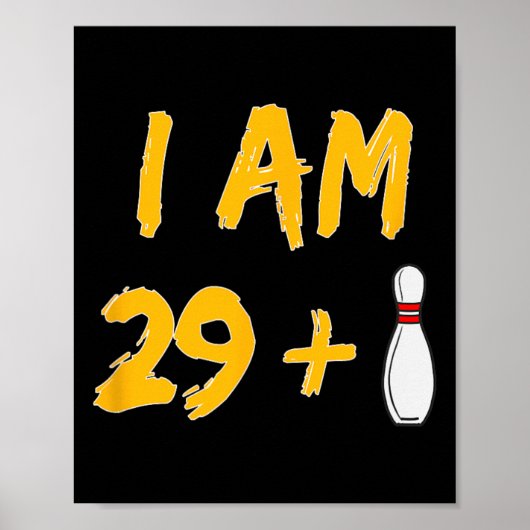 30. Geburtstag Bowling Shirt Bowler Geschenk Party Poster (Vorne)