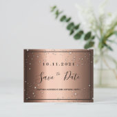 30. Geburtstag Bronze schwarz metallisch Save the Postkarte (Stehend Vorderseite)