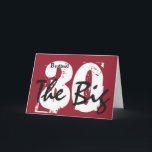 30. Geburtstag, Bruder, schwarzer, weißer Text auf Karte<br><div class="desc">Ein roter Hintergrund mit weißem und schwarzem Text,  an diesem 30. Geburtstag Gruß für einen Bruder. Meine freundlichen Grüße.</div>