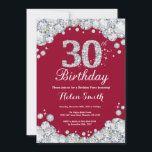 30. Geburtstag Burgundy Red und Silver Diamond Einladung<br><div class="desc">Einladung zum 30. Geburtstag. Burgundy Red und Silver Kristall Diamond. Eleganter Geburtstag Bash einladen. Erwachsener zum Geburtstag. Frauen zum Geburtstag. Männer zum Geburtstag. Für weitere Anpassungen klicken Sie bitte auf die Schaltfläche "Anpassen" und verwenden Sie unser Designwerkzeug,  um diese Vorlage zu ändern.</div>