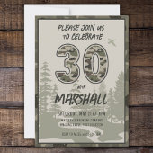 30. Geburtstag Camouflage Wald für Ihn Einladung