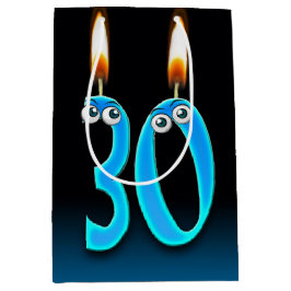 30. Geburtstag Candles Mittlere Geschenktasche Geschenktüte