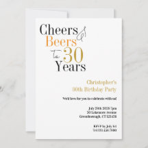 30. Geburtstag Cheers and Biere Minimales Party