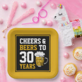 30. Geburtstag Cheers & Biere bis 30 Jahre Pappteller (Party)
