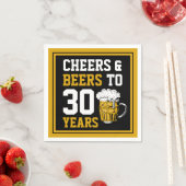 30. Geburtstag Cheers & Biere bis 30 Jahre Serviette (Beispiel)