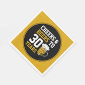 30. Geburtstag Cheers & Biere bis 30 Jahre Serviette (Ecke)