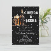 30. Geburtstag Cheers & Biers bis 30 Jahre Einladung (Stehend Vorderseite)
