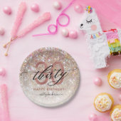 30. Geburtstag Chic Glitzer Ombre Card Pappteller (Party)