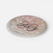 30. Geburtstag Chic Glitzer Ombre Card Pappteller (Schrägansicht)