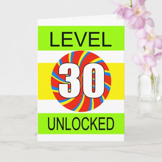 30. Geburtstag Computer Gamer Karte (Orchidee)